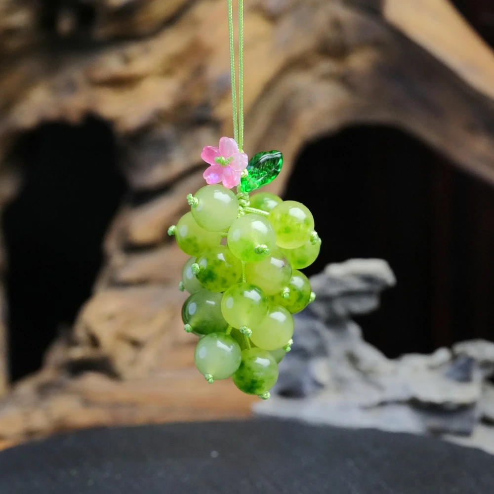 【葡步高升】夏日青提玛瑙玉髓珠珠挂件 G050 多样性发一