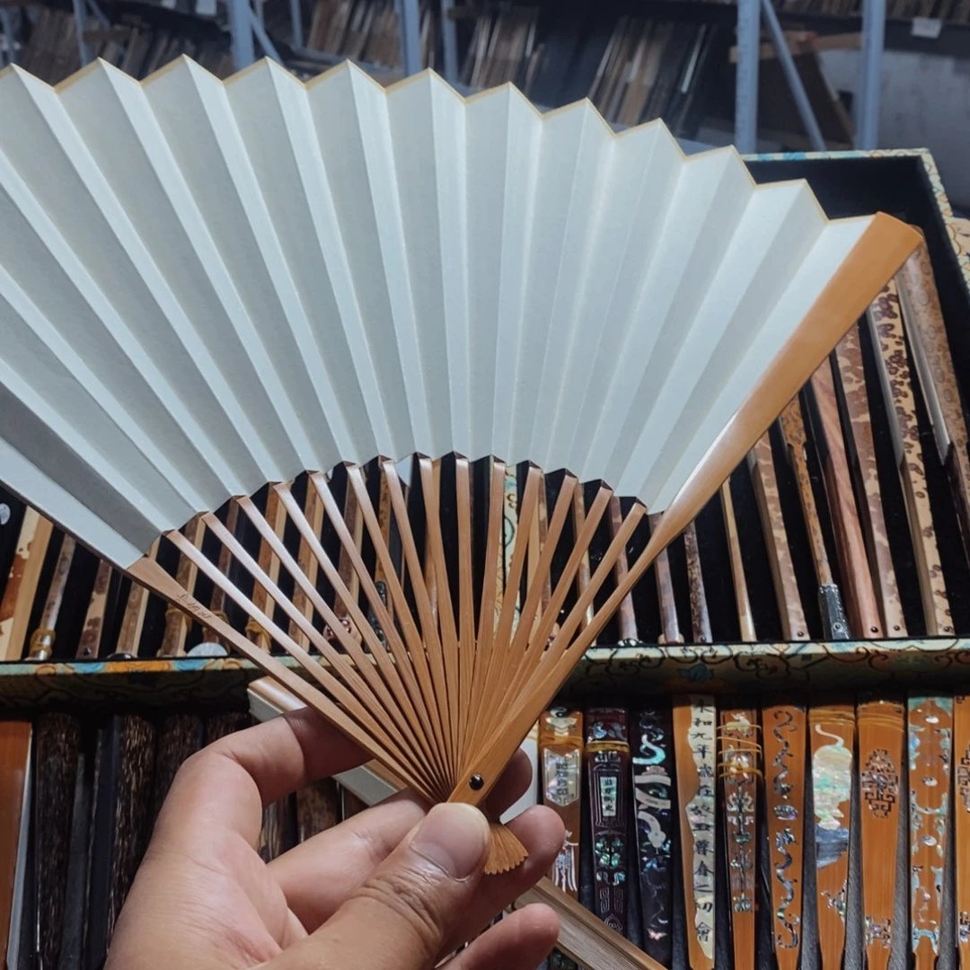 扇子全老合青纯手工