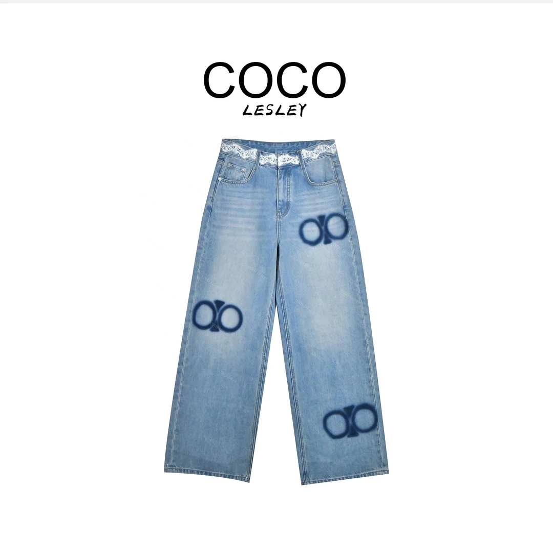 澳门港正品高级设计师设计简约大气时尚高级牛仔裤#KZ-01