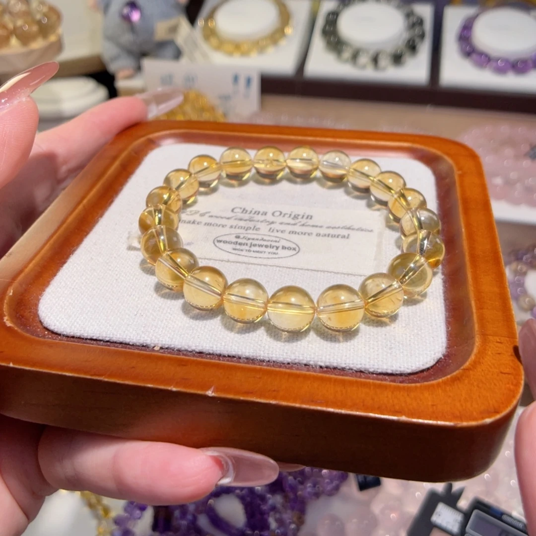 水晶手链未镶嵌巴西黄水晶9