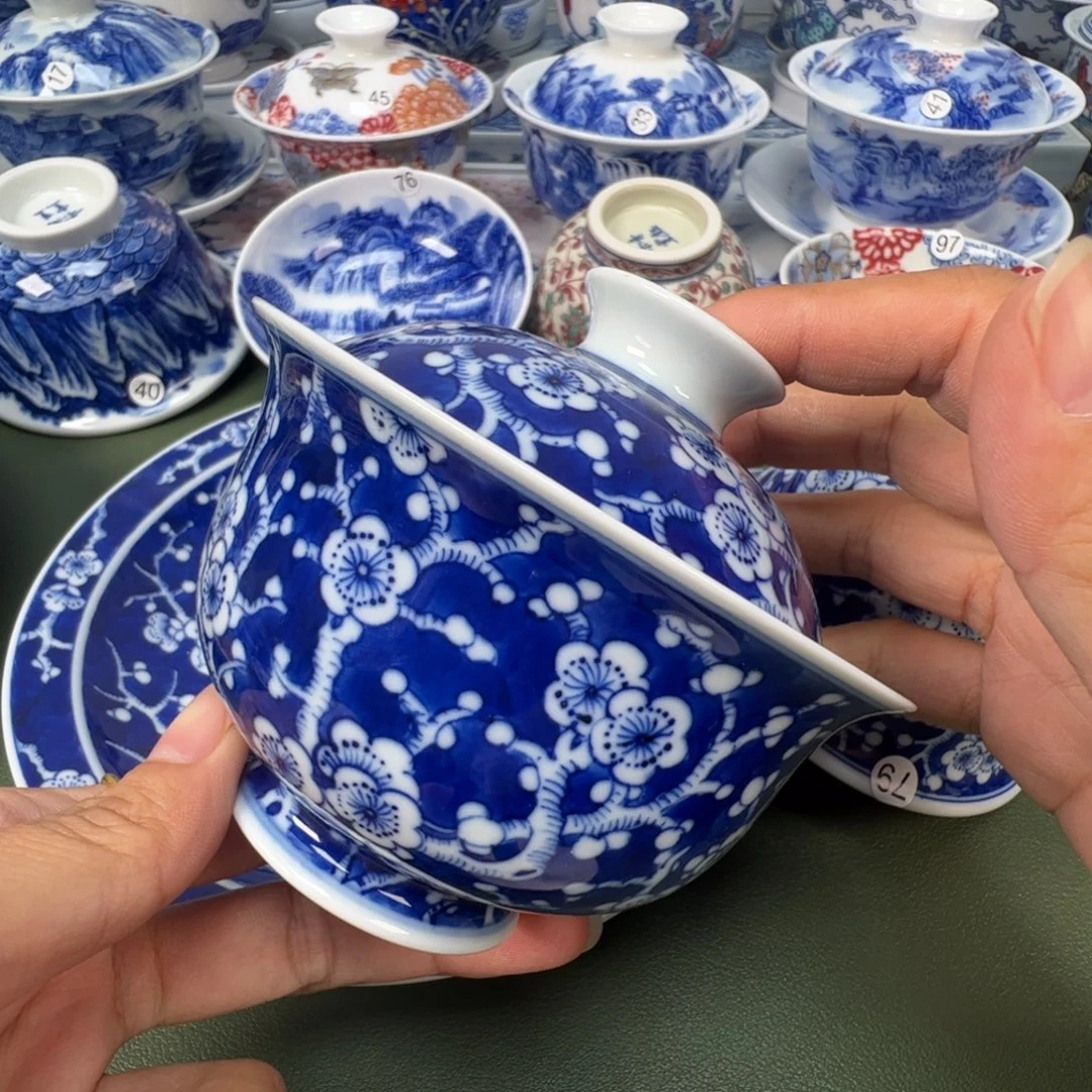 陶瓷景德镇纯手工纯手绘茶具木木31