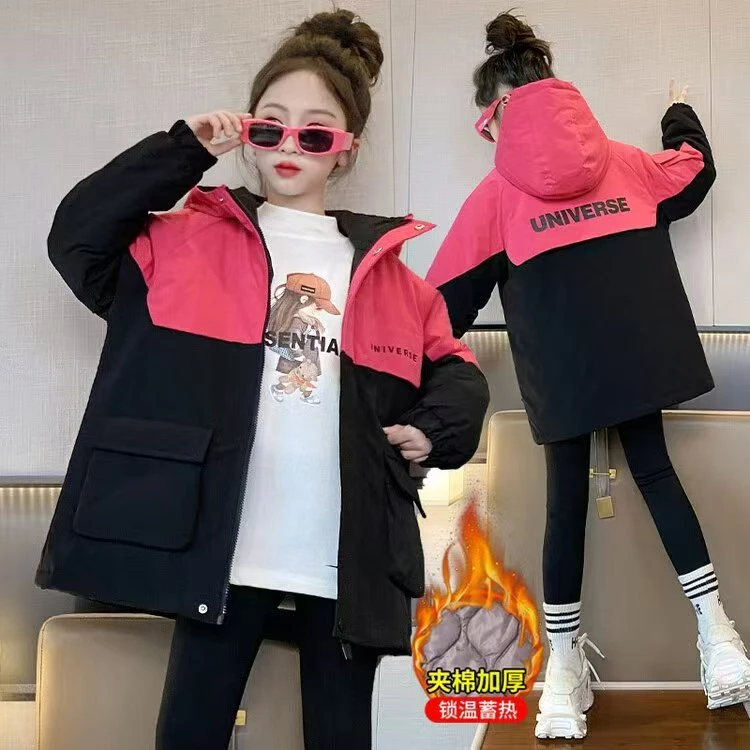 【晶秋】韩版时尚秋冬外套大版女童棉衣