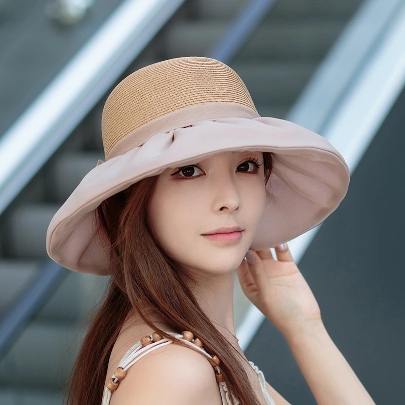 帽子防晒遮阳帽女士夏季2025新款时尚裙边遮脸显脸小太阳沙滩凉帽