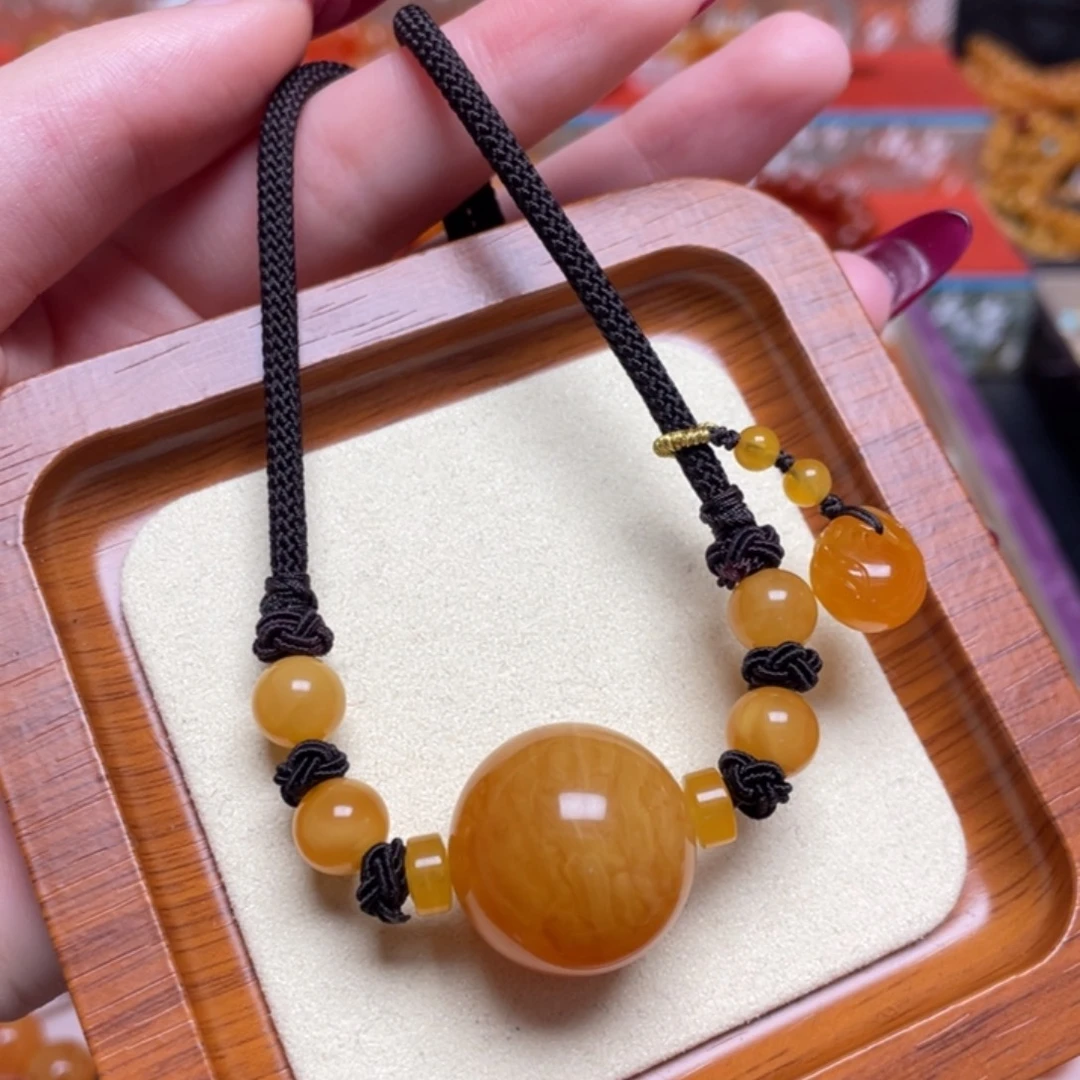 蜜蜡未镶嵌颈饰项链