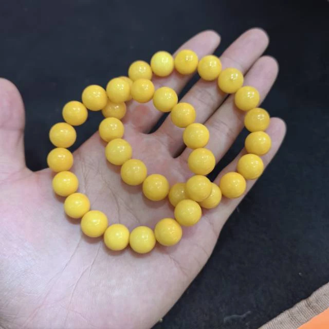 【地主专属】24 G69037-蜜蜡圆珠手串-多样性发其一-10mm