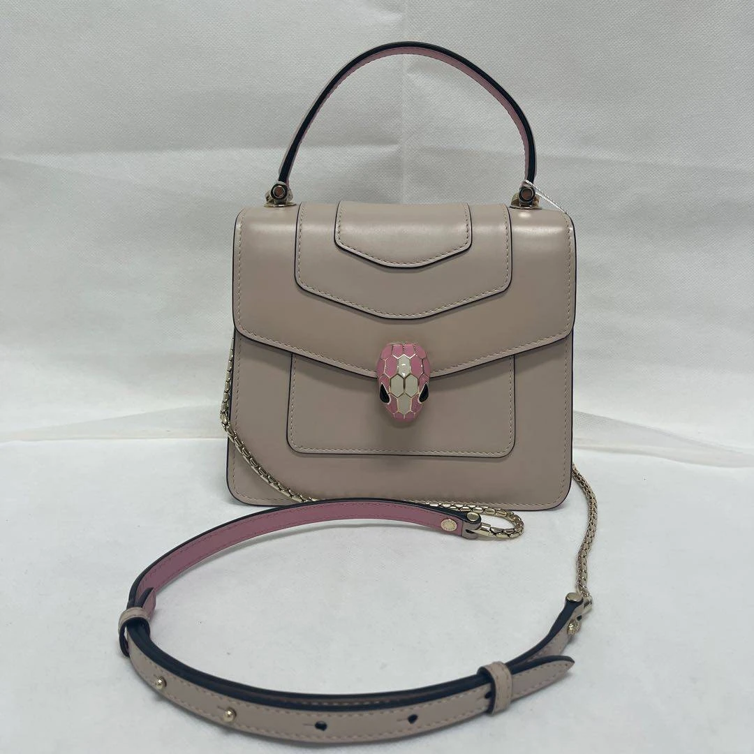 99新 BVLGARI/宝格丽 思斯专属 宝格丽粉色蛇头风琴 THHZ2538