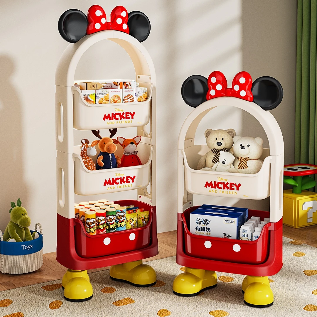 儿童房玩具收纳架多层家用床头置物架零食箱储物架分层整理落地