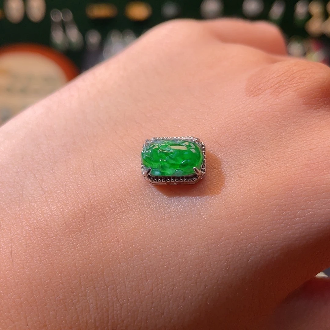 翡翠银S925镶嵌颈饰