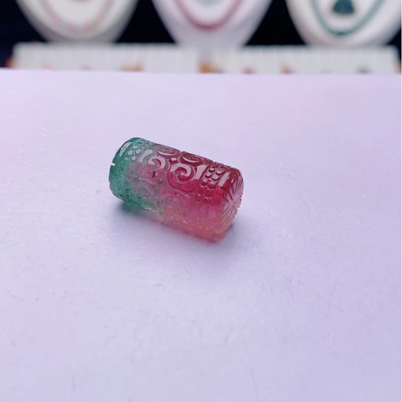 【闪购商品】碧玺回纹珠未镶嵌碧玺回纹珠