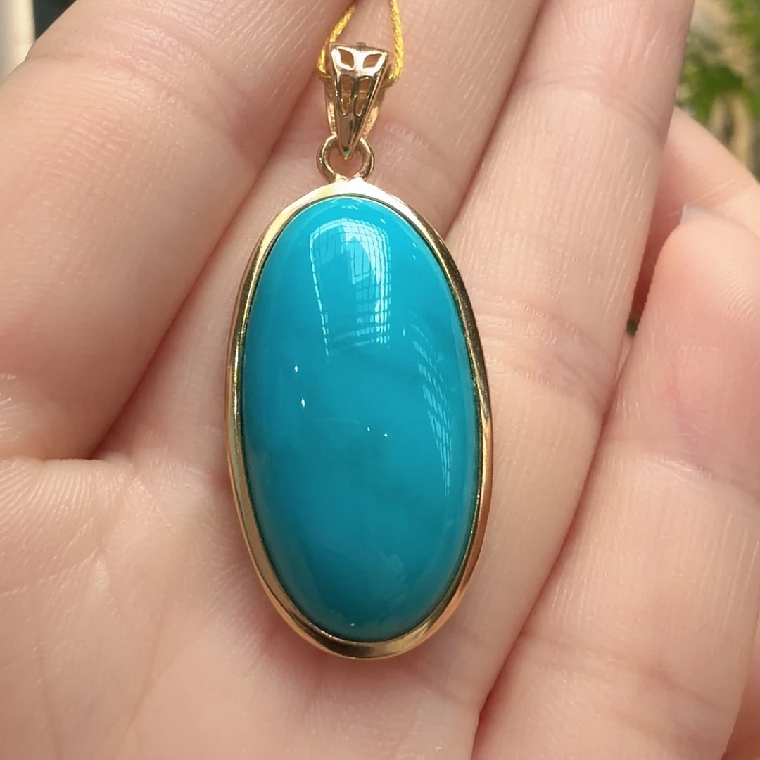 绿松石银S925镶嵌颈饰