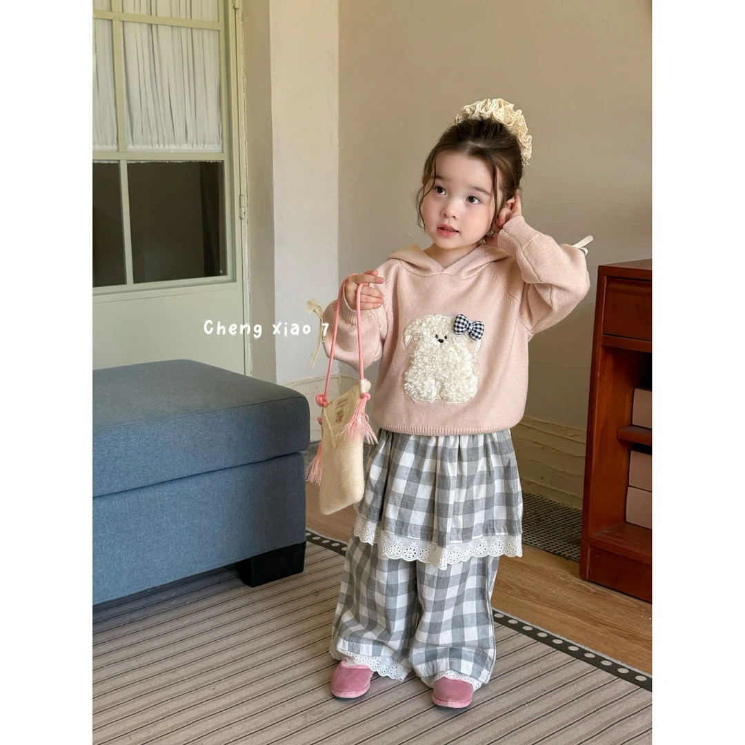 橙小7·25秋~蝴蝶结小狗毛衣XQ55129（汉服）