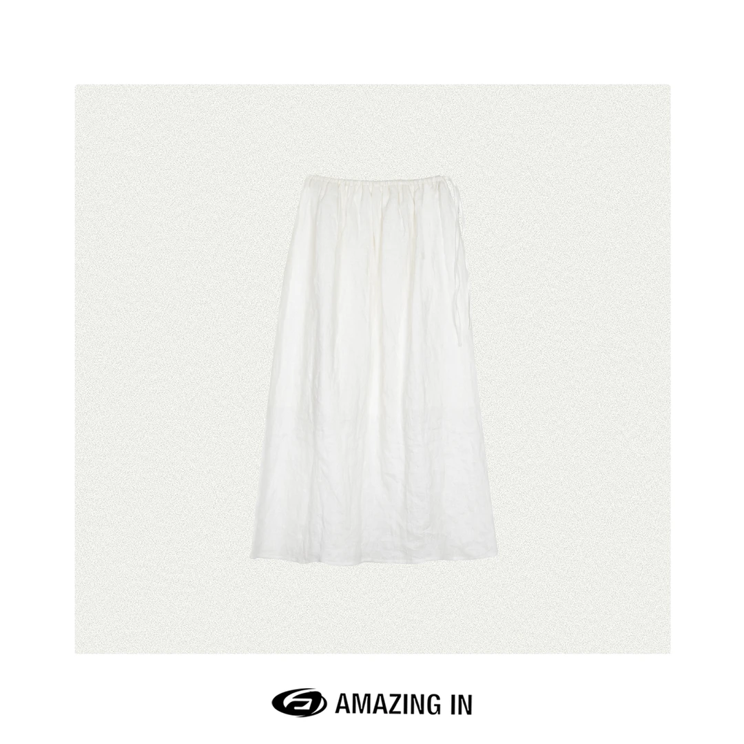 AMAZING IN | 1oo%亚麻 | 休闲百搭舒适半身裙 A250219-OUS-25049