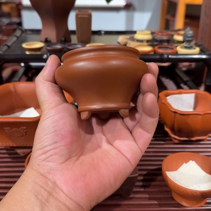 紫砂花盆原矿紫泥