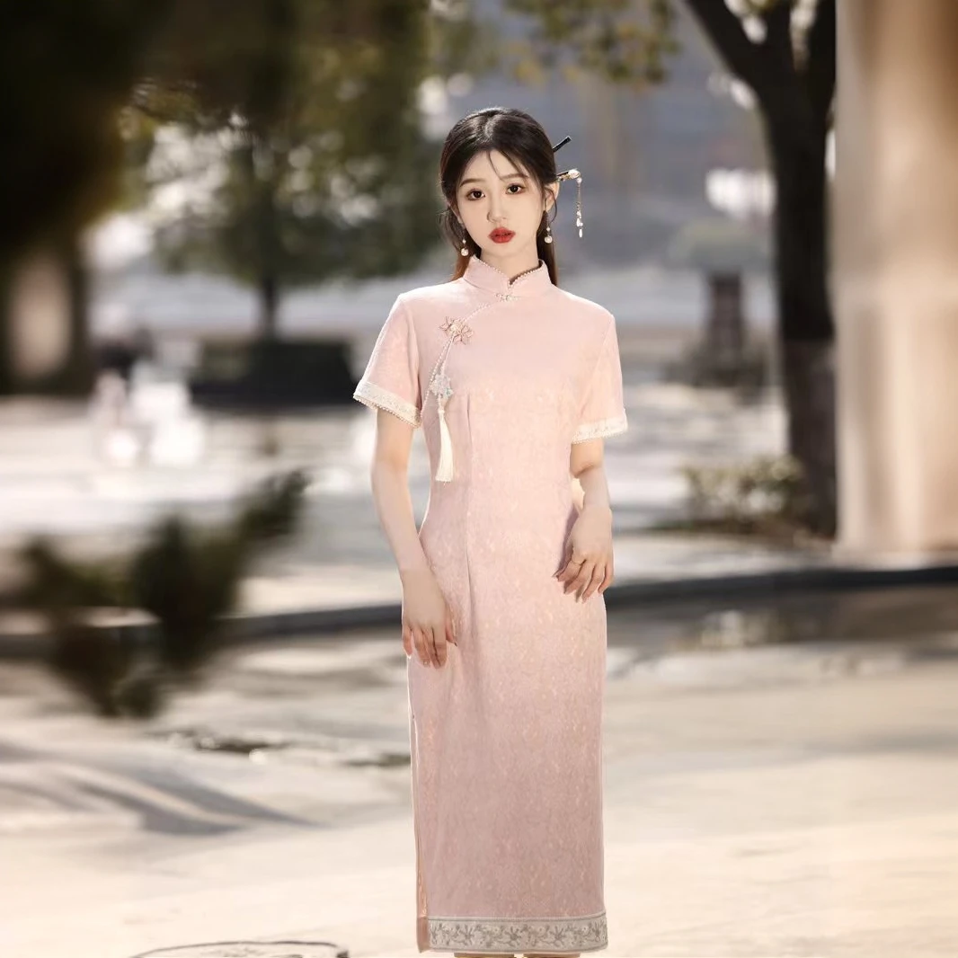 [暖若安阳]新中式改良版旗袍小清新中国风气质修身显白日常连衣裙