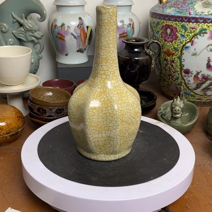 紫砂花瓶瓷器瓷器