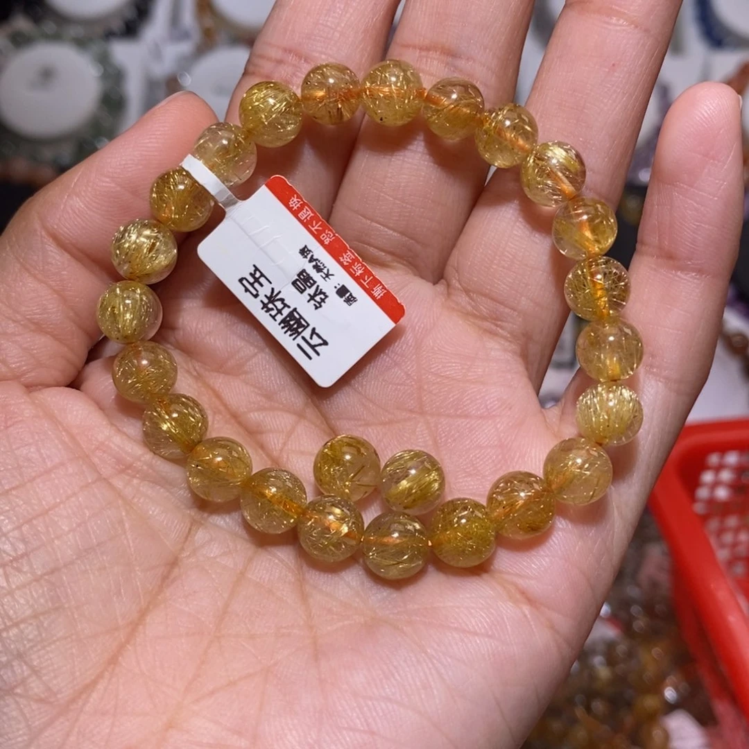 【闪购商品】发晶手串未镶嵌张*烟花钛晶8.2m19.3克