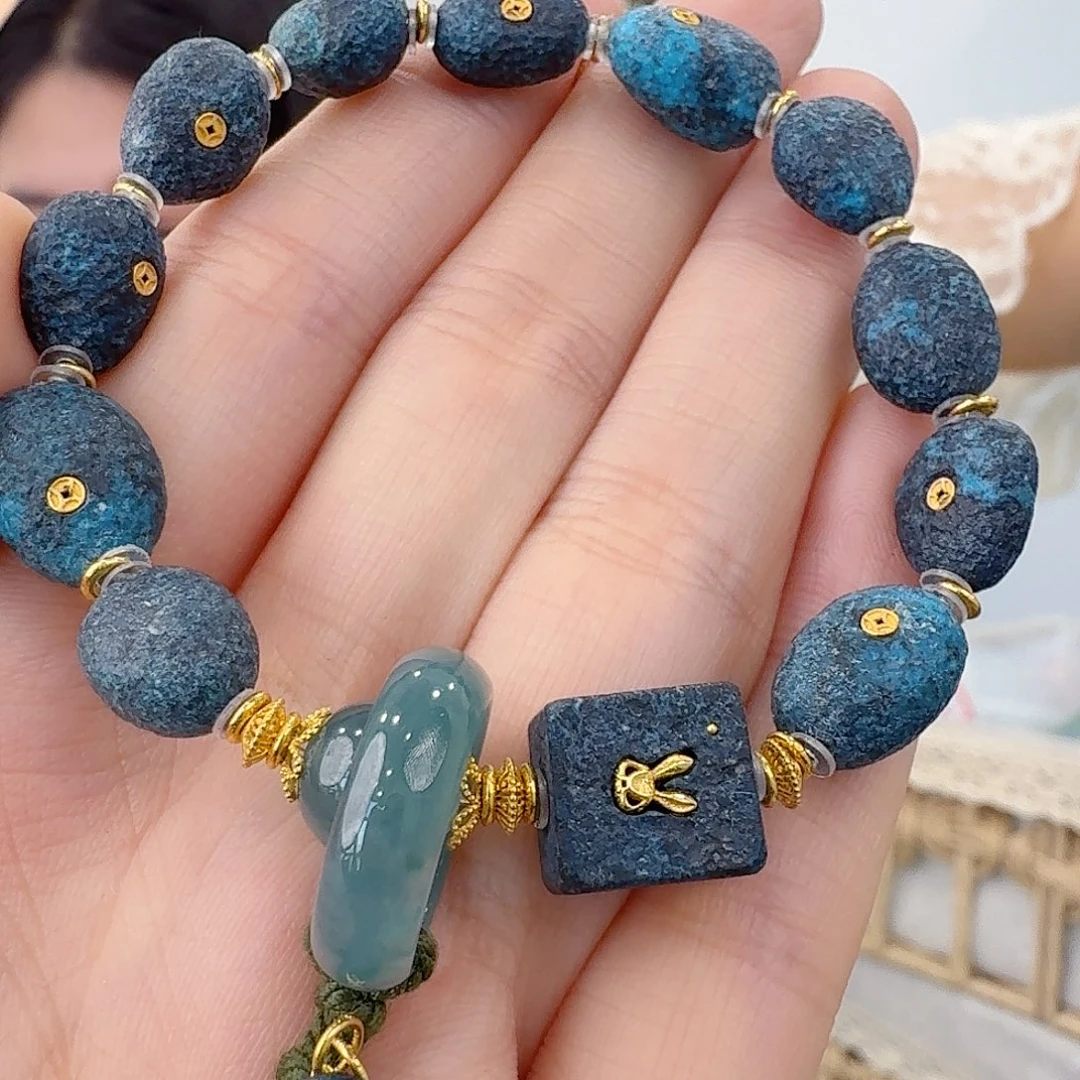 绿松石18K金镶嵌珠宝奇石