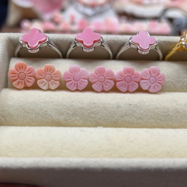 *****贝壳手串/手链粉贝精致小雕