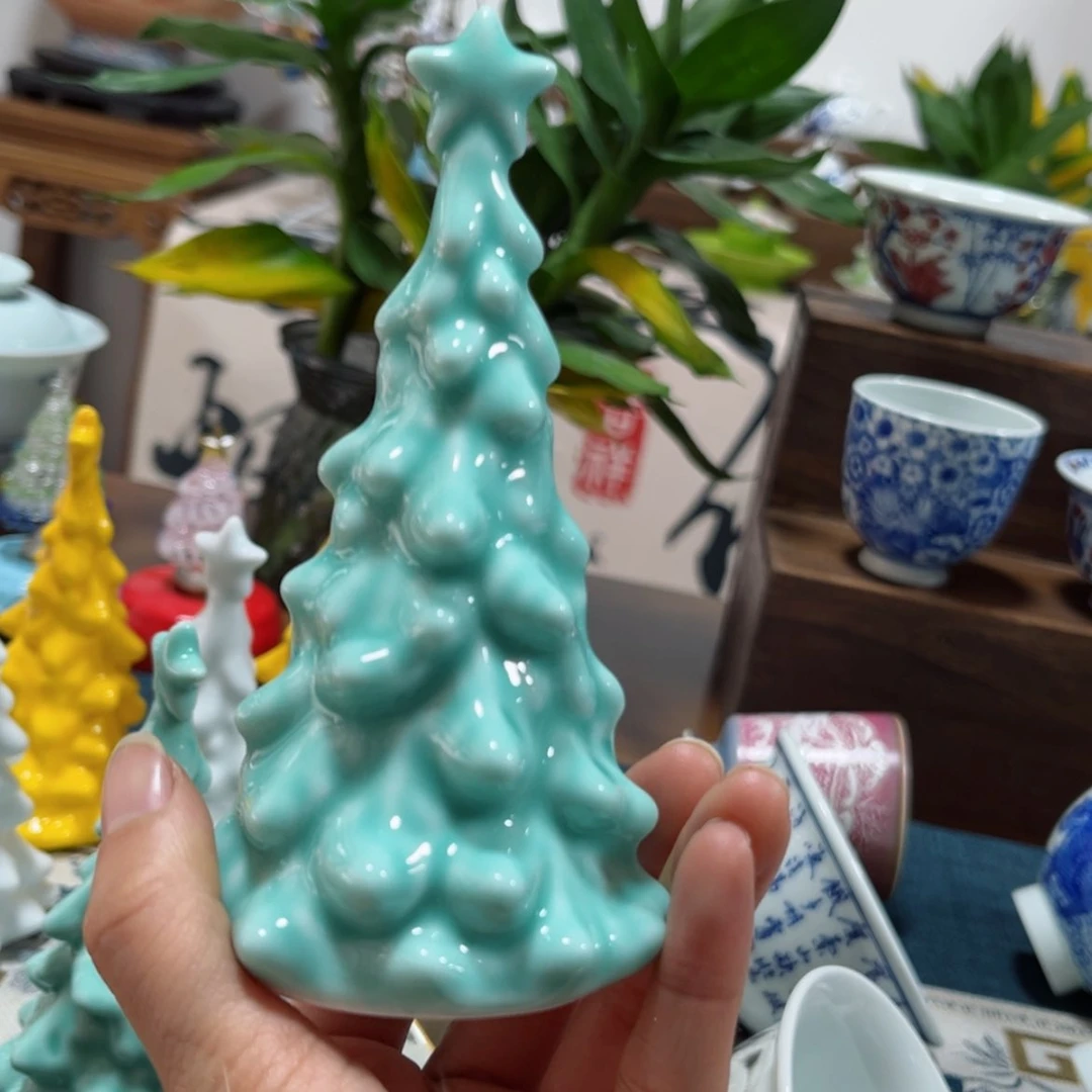 【闪购商品】陶景德镇陶瓷闪光圣诞树