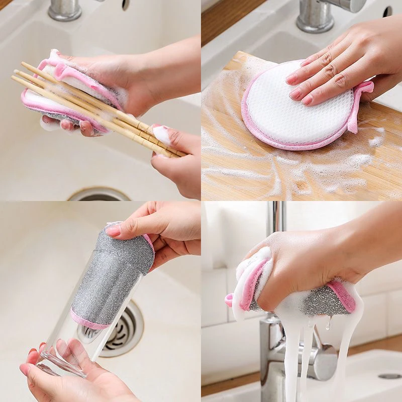 海绵块厨房锅器家用洗碗布双面清洁棉百洁布