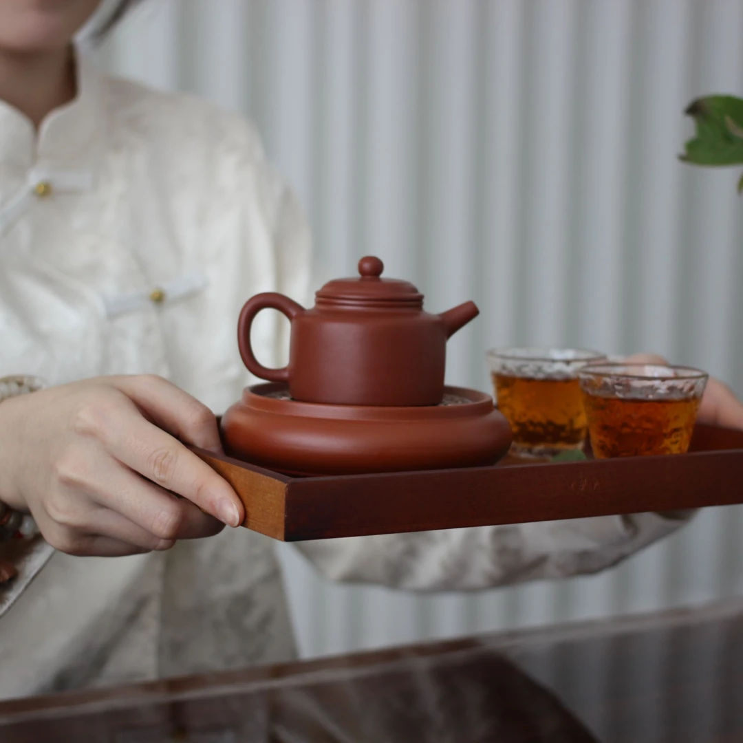 潮州手拉壶原矿朱泥全手工大口德钟茶壶礼盒包装130毫升觀照文创