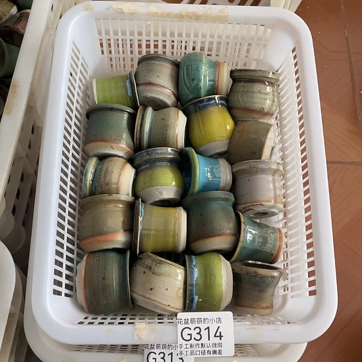 紫砂花盆314微瑕品口径3到4左右