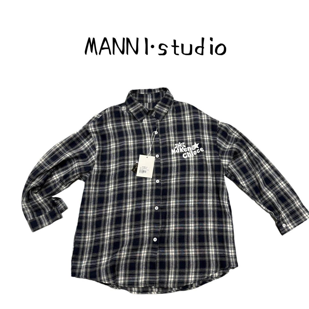 MANNI  宽松休闲男女同款美式复古百搭外套