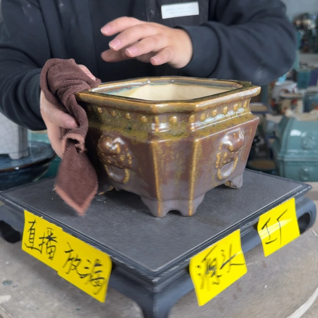 陶。一风堂石湾花盆 微瑕