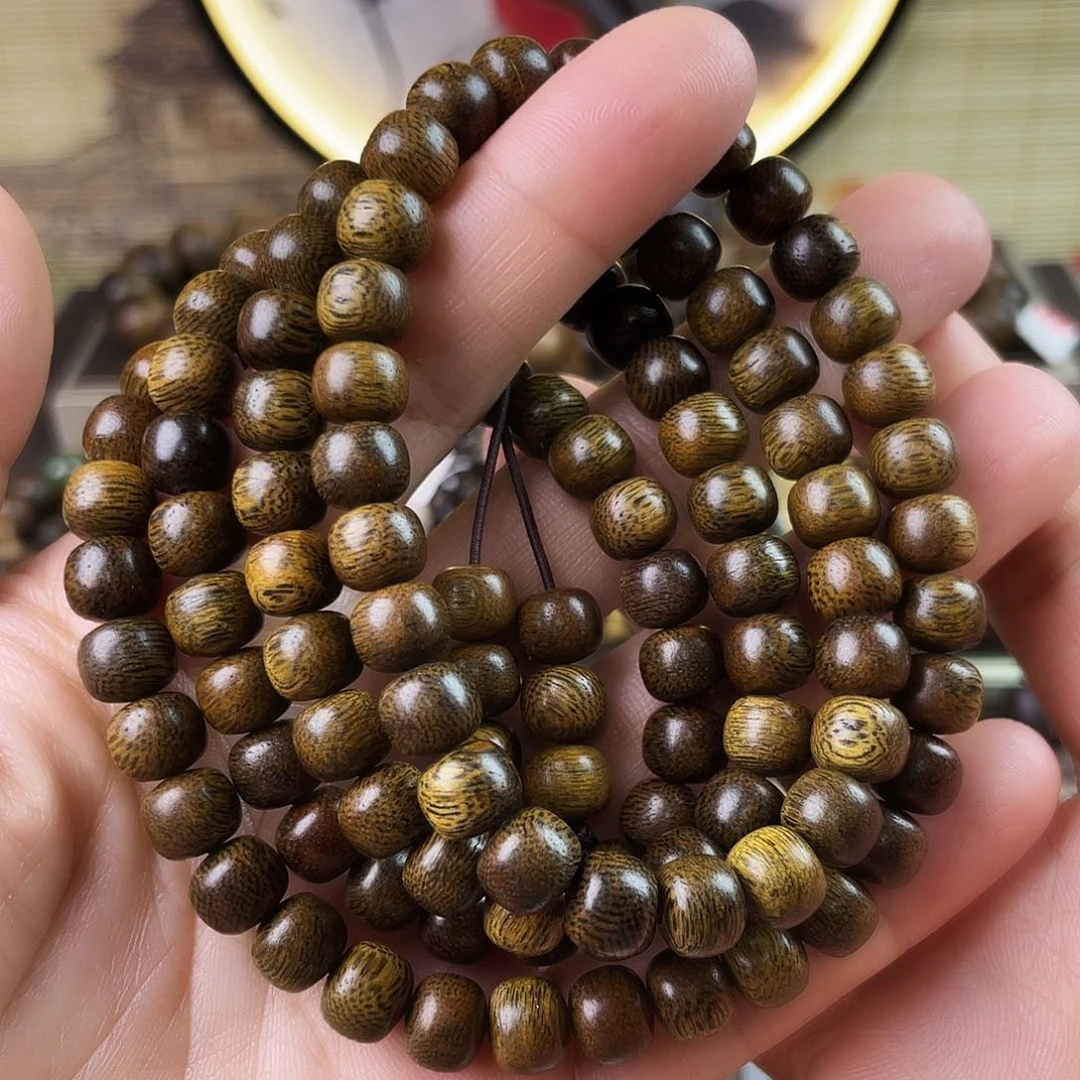 手串沉香越南富生红土老料瘤疤0.8