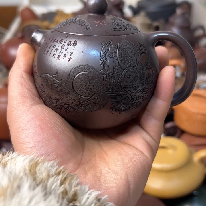 紫砂茶壶紫砂壶微瑕壶口磕碰