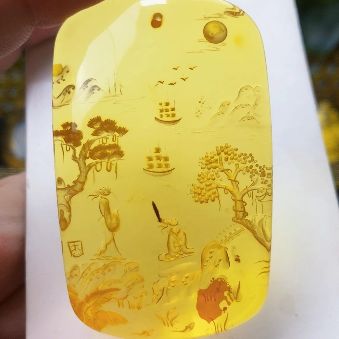 【闪购商品】琥珀（花珀）吊坠(不含链)未镶嵌