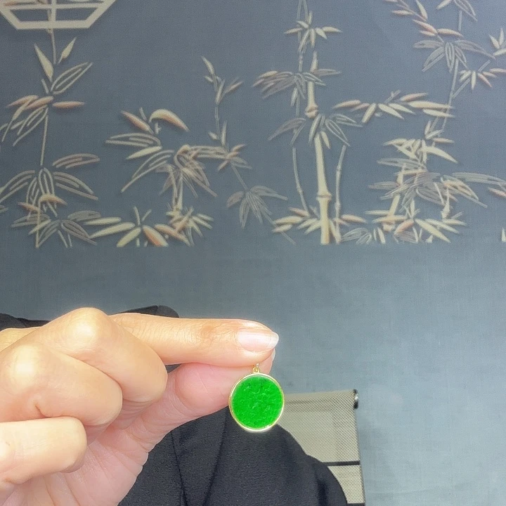 翡翠银S925镶嵌吊坠(不含链)特价