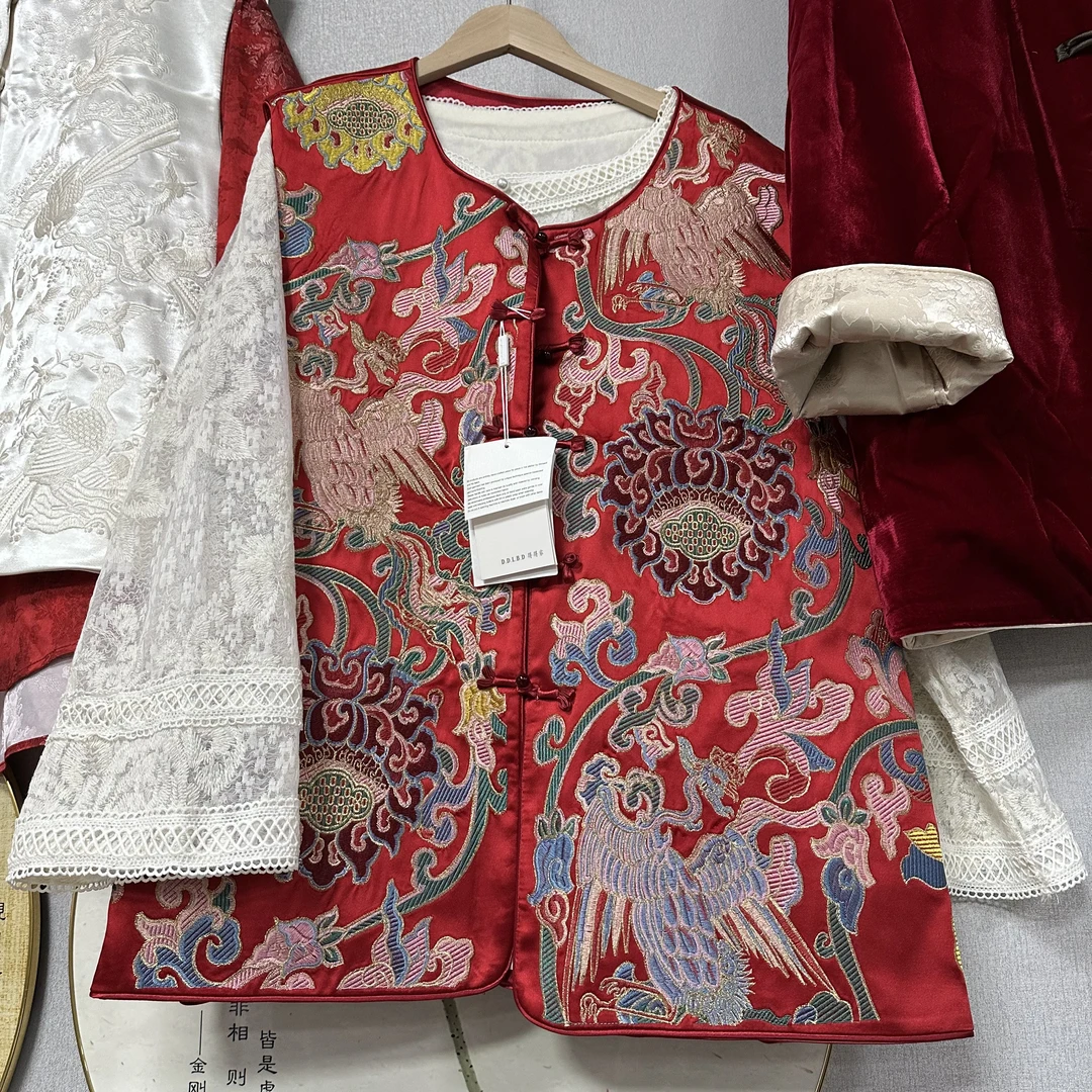 Phm凤凰临朝国风刺绣双胆马甲DEDE 89281