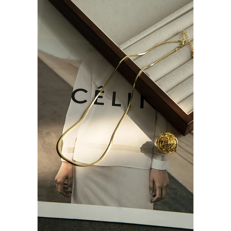 吊坠925银 A美洋MEIYANG 素链 【商场同款】925银镀金_项链锁骨链S