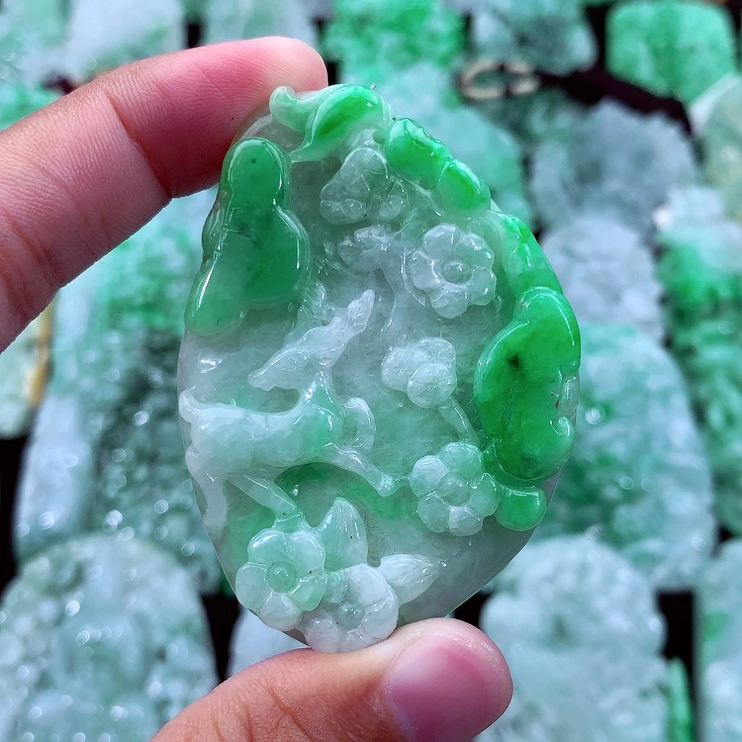 翡翠未镶嵌吊坠(不含链)