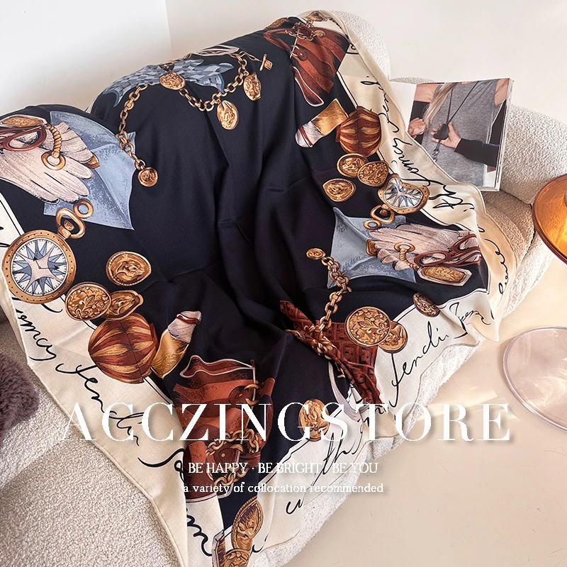 「芬家包包」140cm丝毛秋冬新款时尚保暖披肩百搭多功能围巾