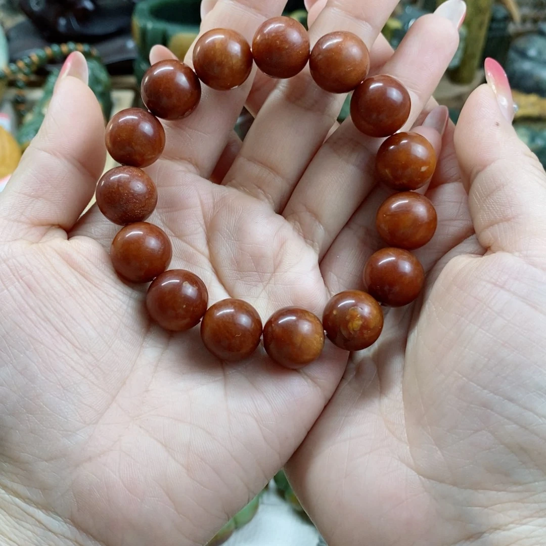 蛇纹石玉手链未镶嵌范*