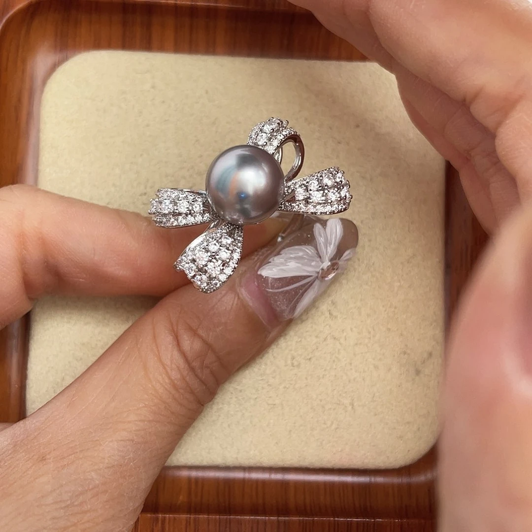 海水珍珠戒指银S925镶嵌