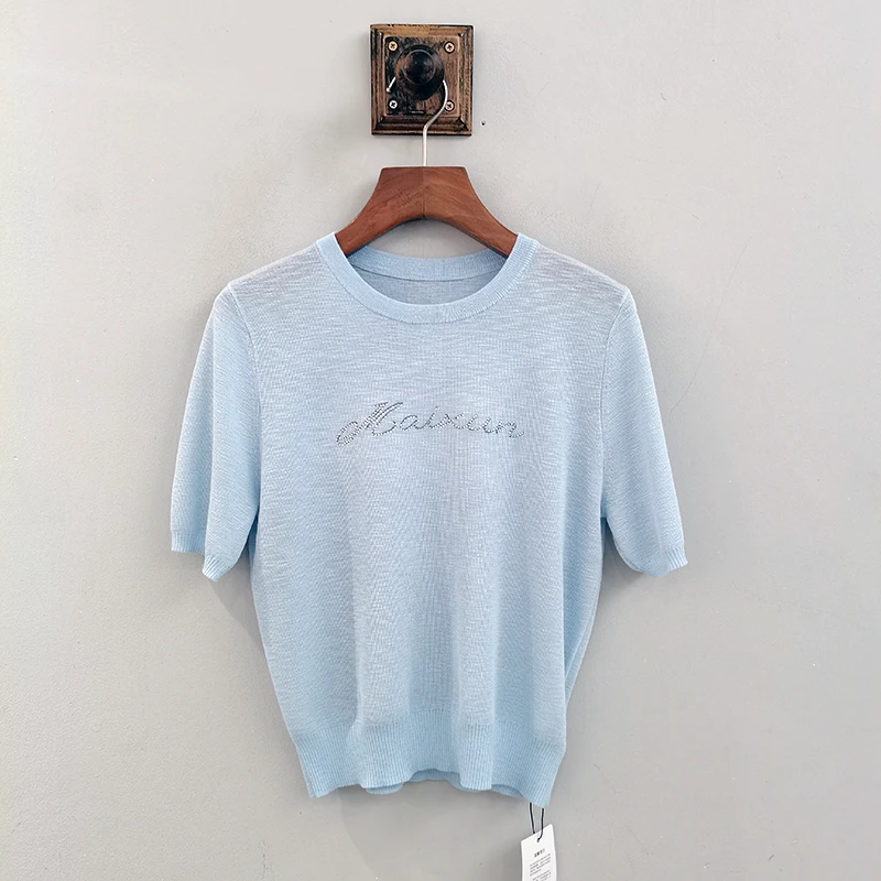 ZTSFS05A麦寻2025夏款时尚气质通勤百搭圆领短袖针织衫简约休闲款