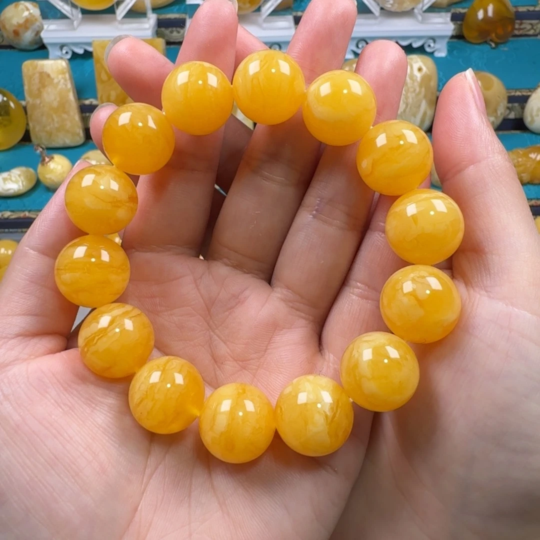 未镶嵌琥珀手链蜜蜡