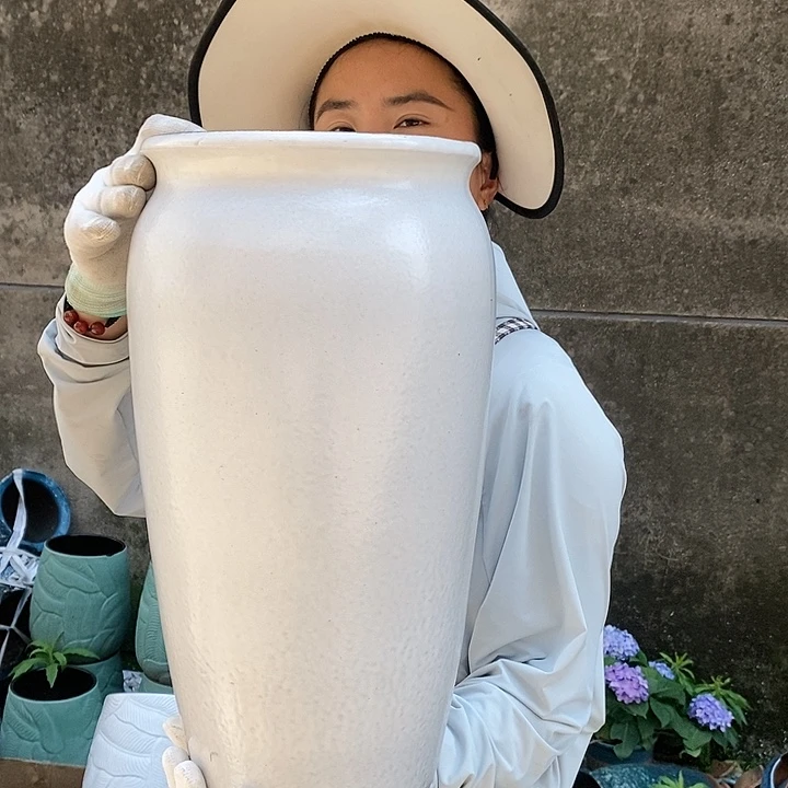 紫砂花盆正品口20高42