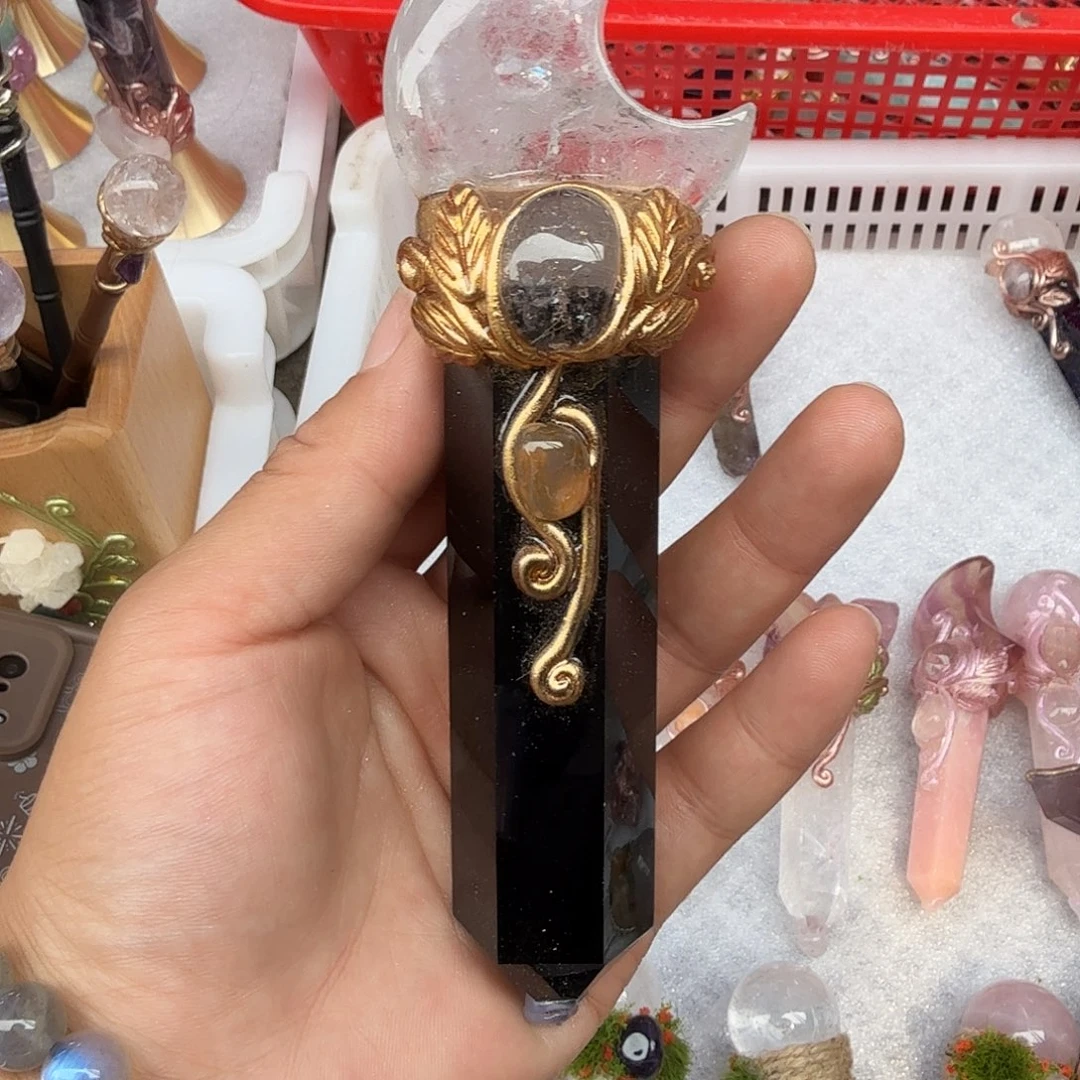 烟晶手链未镶嵌黑曜石