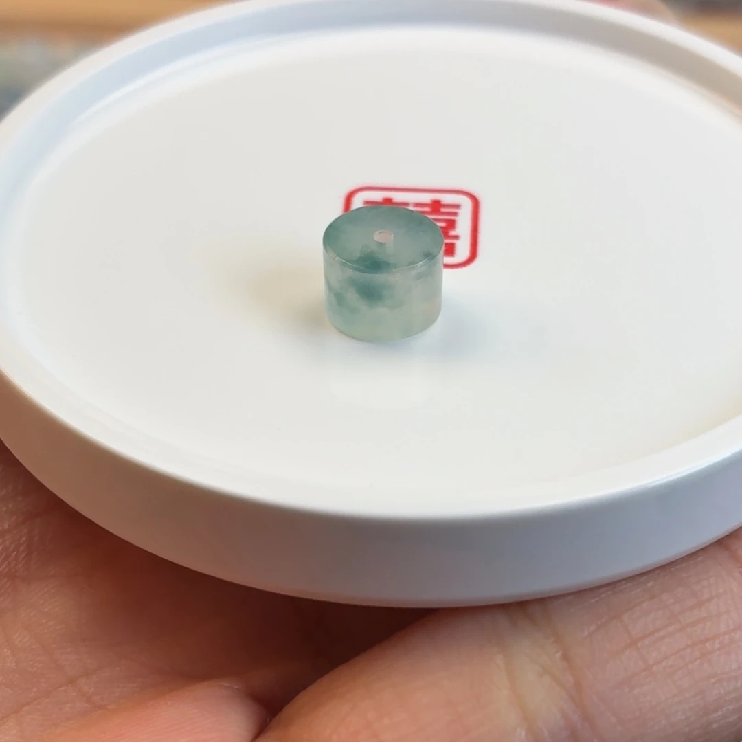 翡翠散珠蓝飘花桶珠