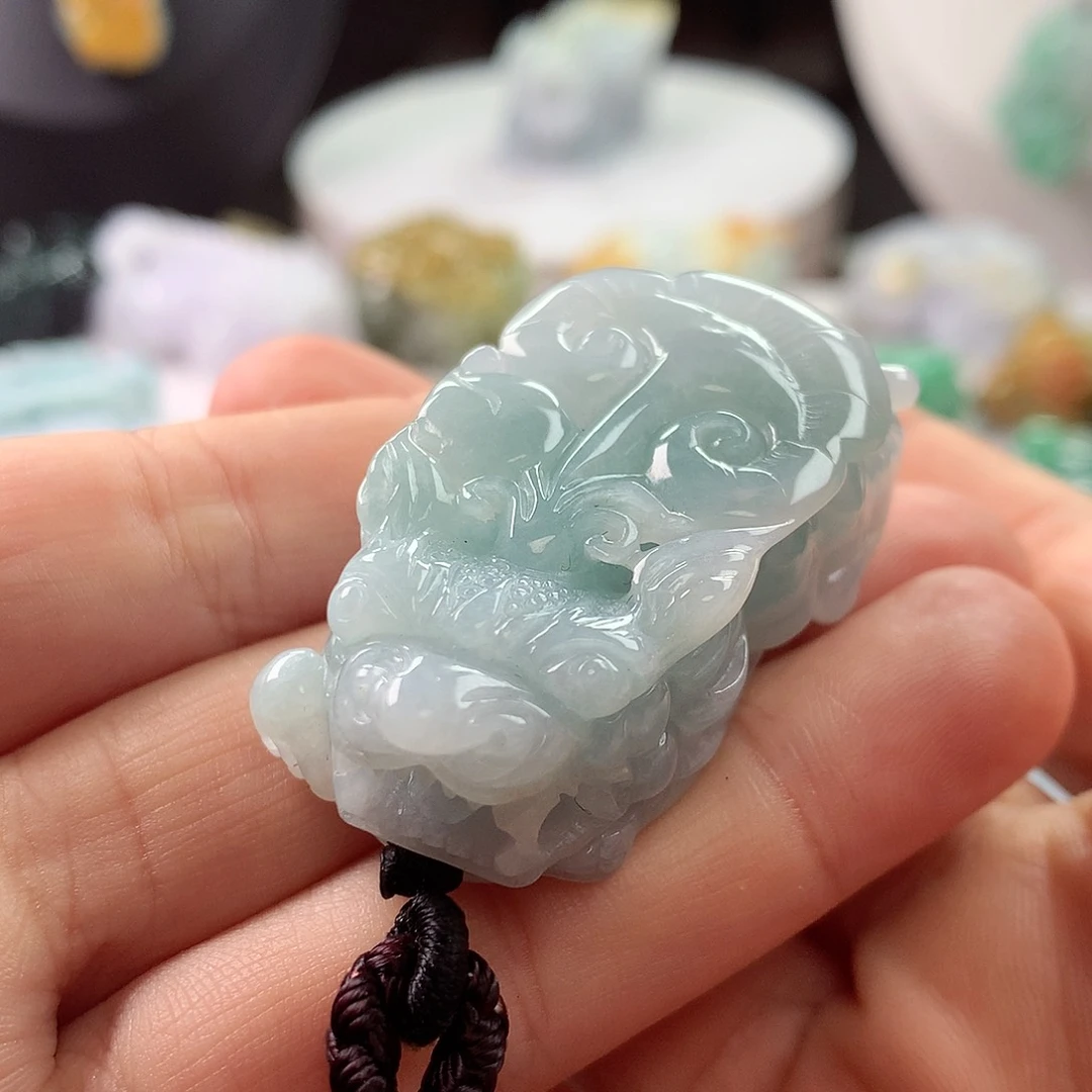 【闪购商品】翡翠颈饰未镶嵌老**。翡翠貔貅