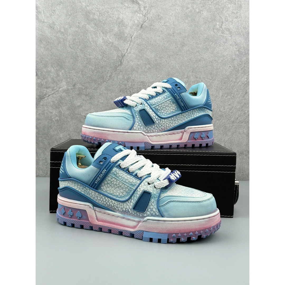 【万达撤柜】板鞋男款2025新款做旧面包鞋潮百搭厚底内增高鞋系带潮