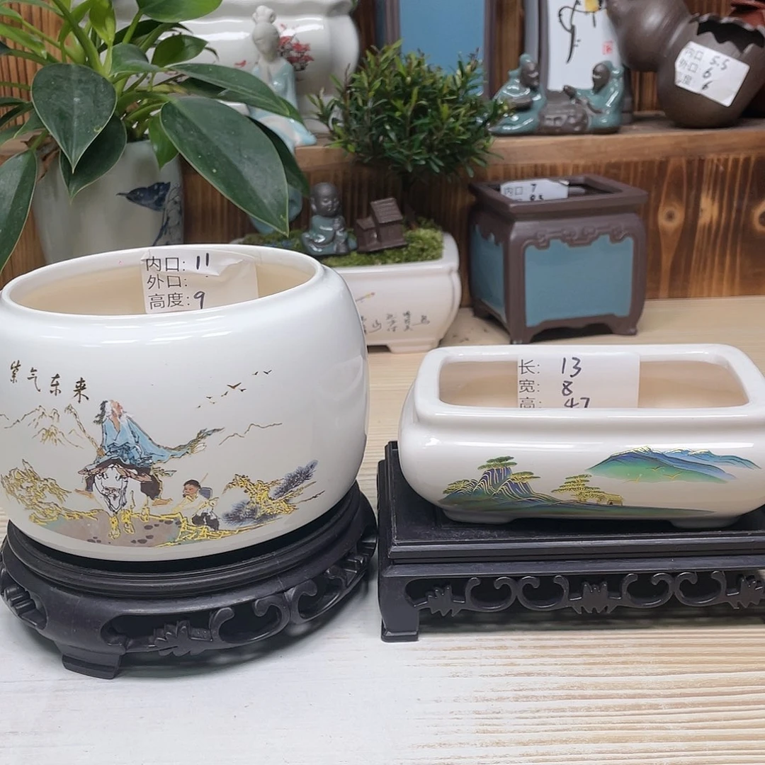 紫砂花盆陶瓷艺术花盆陶瓷