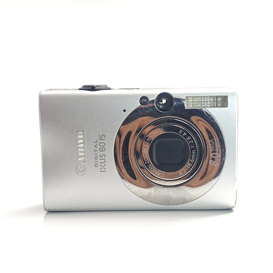 95新 Canon/佳能 ixus80轻奢银800万像素3倍变焦ccd数码相机