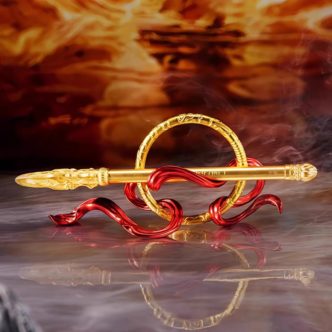 哪吒降魔合金笔创意混天绫乾坤圈火尖枪一笔定乾坤书房工艺摆件