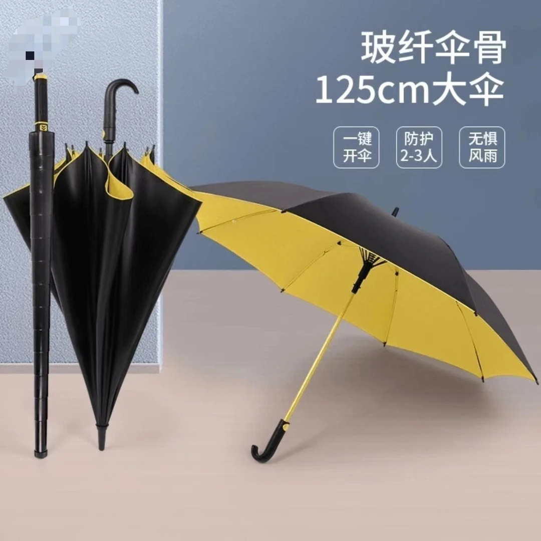 彩色全纤维超大号防水套高尔夫直杆雨伞双人商务长柄伞加大爆款