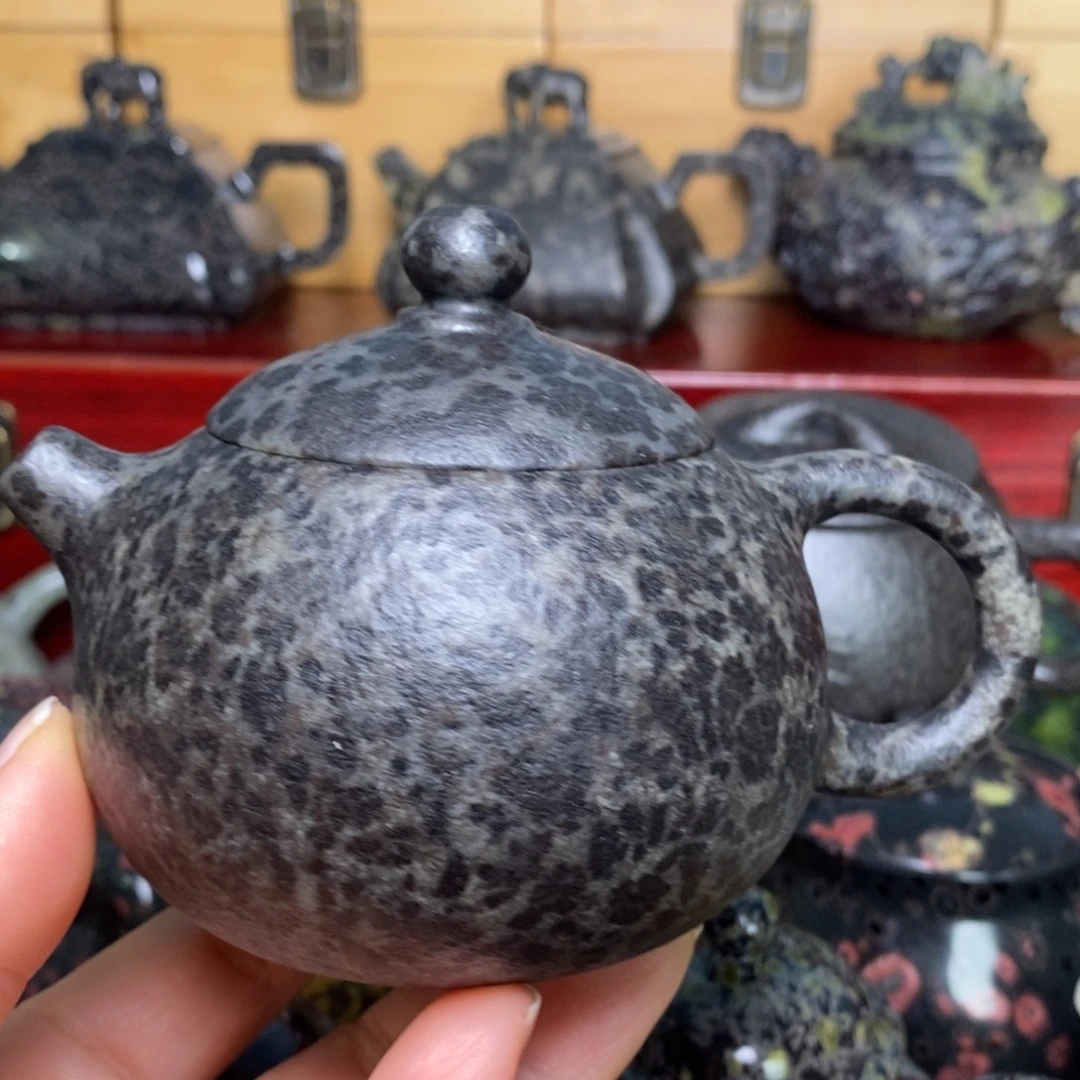 冰碛岩豹纹西施壶微瑕不售后